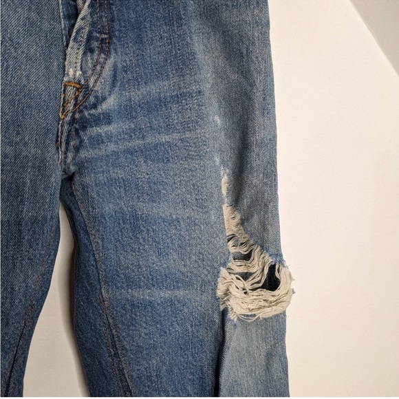 RE/DONE x LEVI’s Ultra High Flare Distressed Denim Size 26 INCREDIBLY RARE STYLE - Picture 5 of 12